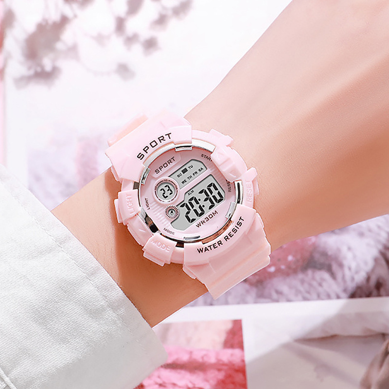 Smartwatch Watches Gift For Girls - Moda crianças relógios luminosos à prova