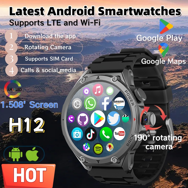 Watch Esim - Último Modelo H12 Smart Watch com