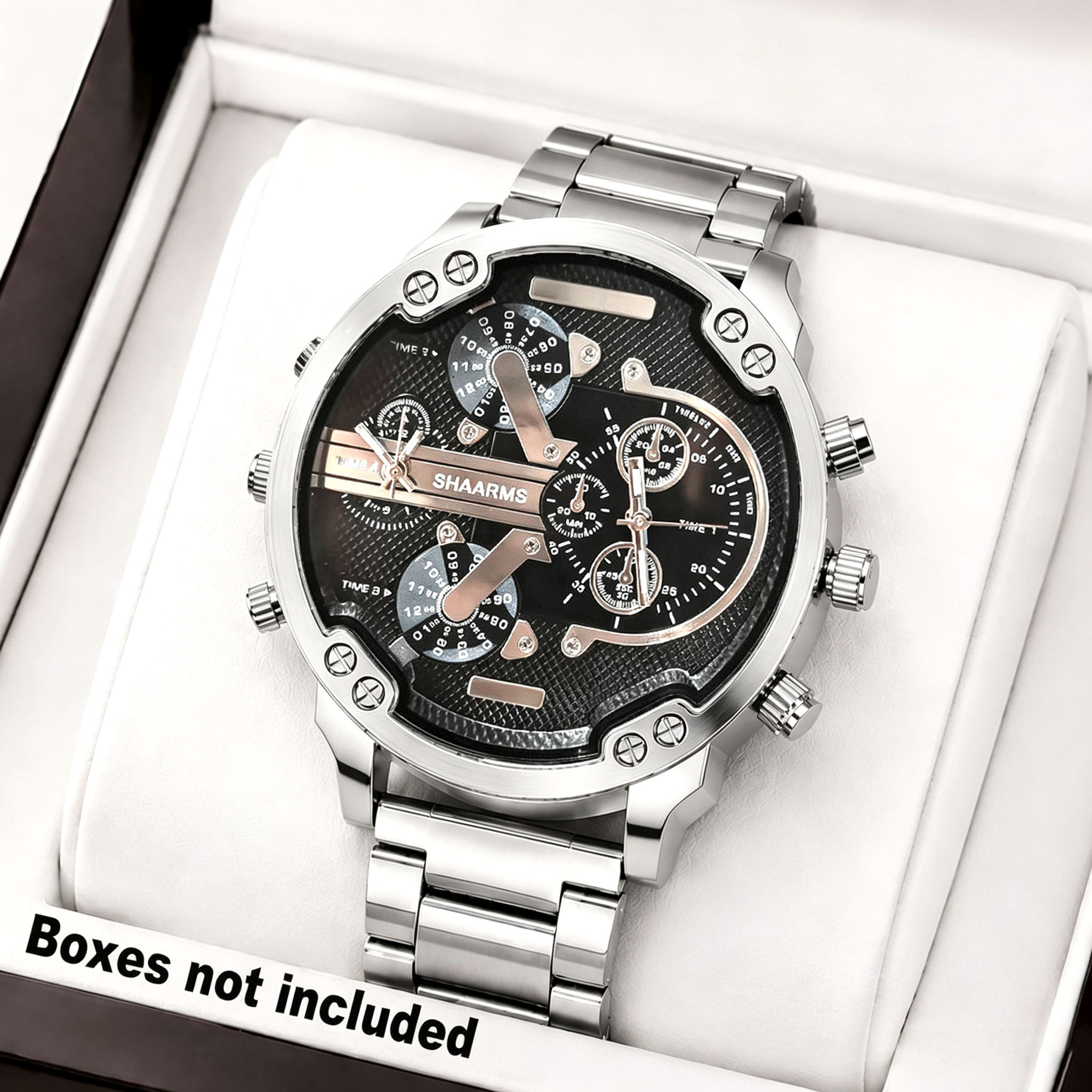 Smartwatch Casual Watches For Men - Um relógio masculino casual prateado com