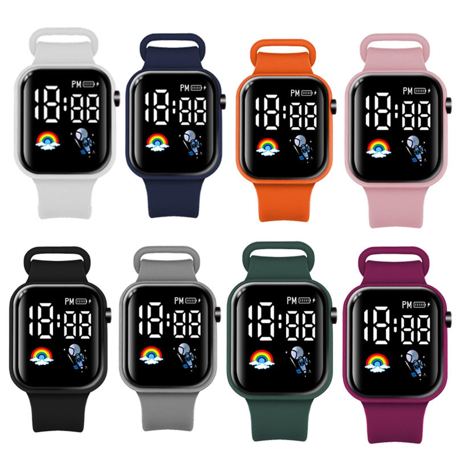 Smartwatch Digital Watches For Girls - Smartwatch eletrônico para crianças, relógios esportivos,