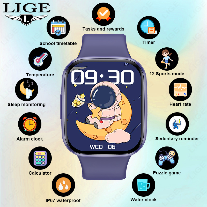 Smartwatch Digital Watches For Girls - Lige crianças relógio inteligente feminino fitness