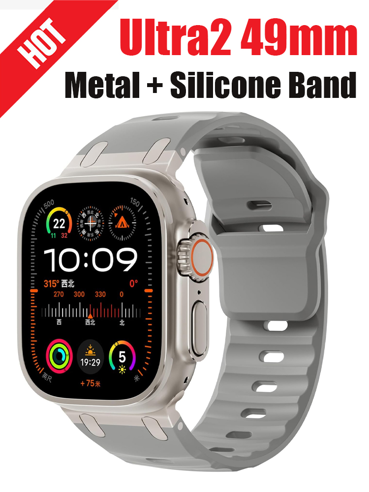 Smartwatch Apple Watches For Men - Pulseira de metal + silicone para