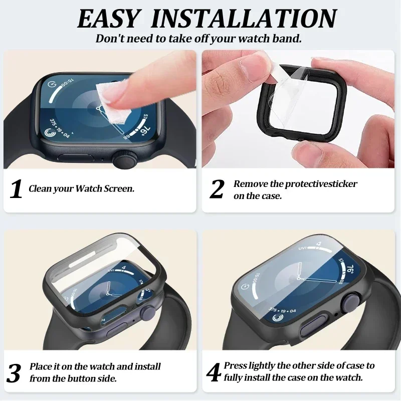 Vidro + capa + pulseira para a - Iwatch Smartwatch Series 7 avaliação e preço