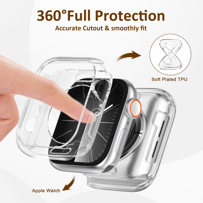 1-5 Peças Capa TPU para Apple  - Iwatch Smartwatch Series 7 avaliação e preço