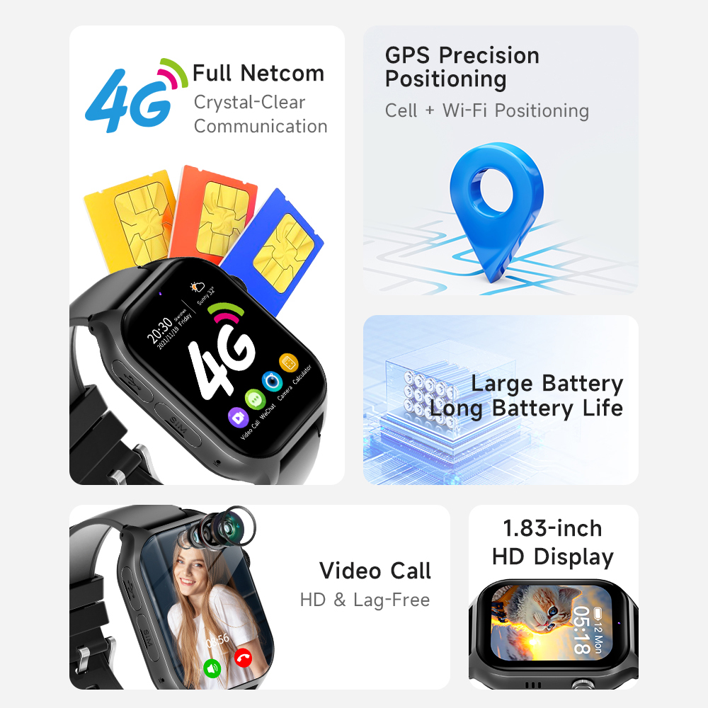 Relógios Inteligentes 4G para  - Smartwatch Watches Gift For Boys With Gps avaliação e preço