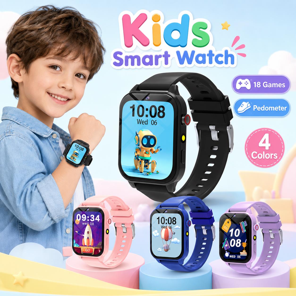 Relógio Inteligente para Crian - Smartwatch Digital Watches For Girls avaliação e preço