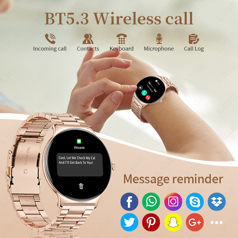 Relógio Inteligente LIGE Novo  - Smartwatch Slim Watches For Men avaliação e preço