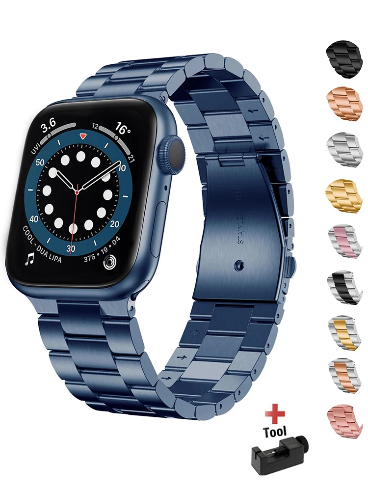 Pulseira de aço inoxidável par - Smartwatch Apple Watches For Men avaliação e preço