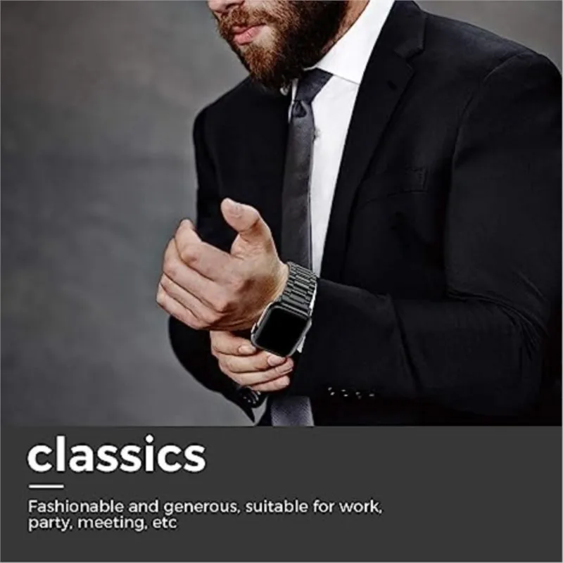 Pulseira de aço inoxidável par - Smartwatch Apple Watches For Men avaliação e preço