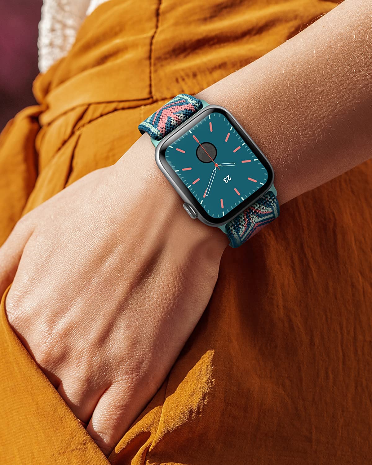Pulseira de nylon para apple w - Smartwatch Apple Watches For Men avaliação e preço