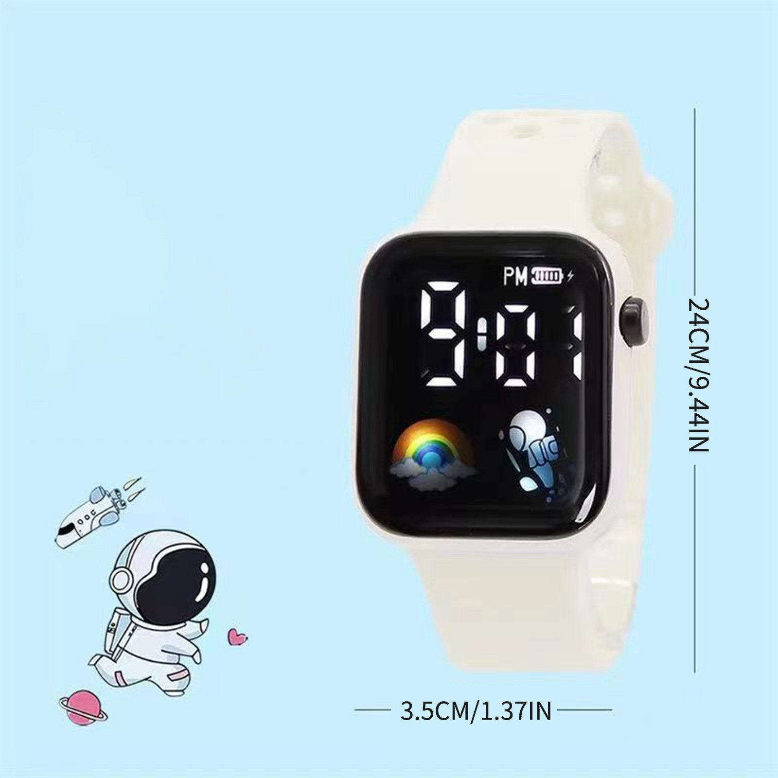 Smartwatch eletrônico para cri - Smartwatch Digital Watches For Girls avaliação e preço