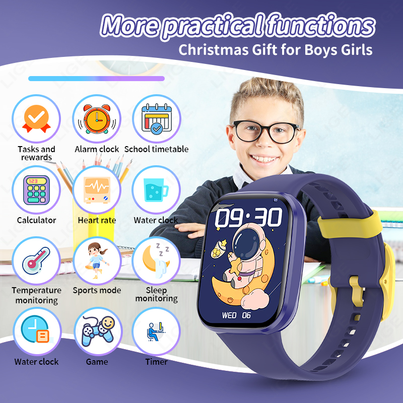 Lige crianças relógio intelige - Smartwatch Digital Watches For Girls avaliação e preço